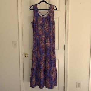 Talbots XL multicolor maxi dress